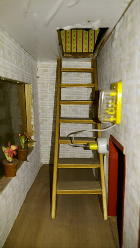 The hallway/stairs leading to the second floor.